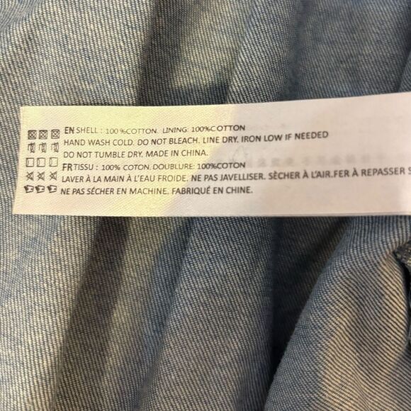 En Saison Anthropologie Tara Puff Sleeve Babydoll Shirt Dress Women’s Large - Picture 9 of 12